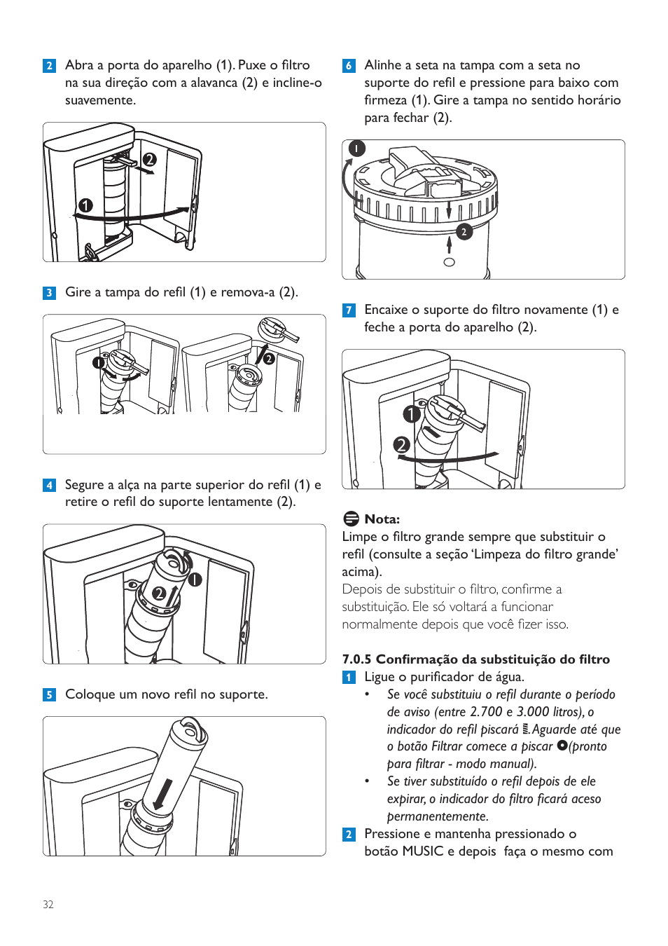 1 remoção da bateria recarregável, 1 restrições da garantia, 9 garantia e assistência técnica | Philips WP3891 User Manual | Page 32 / 60