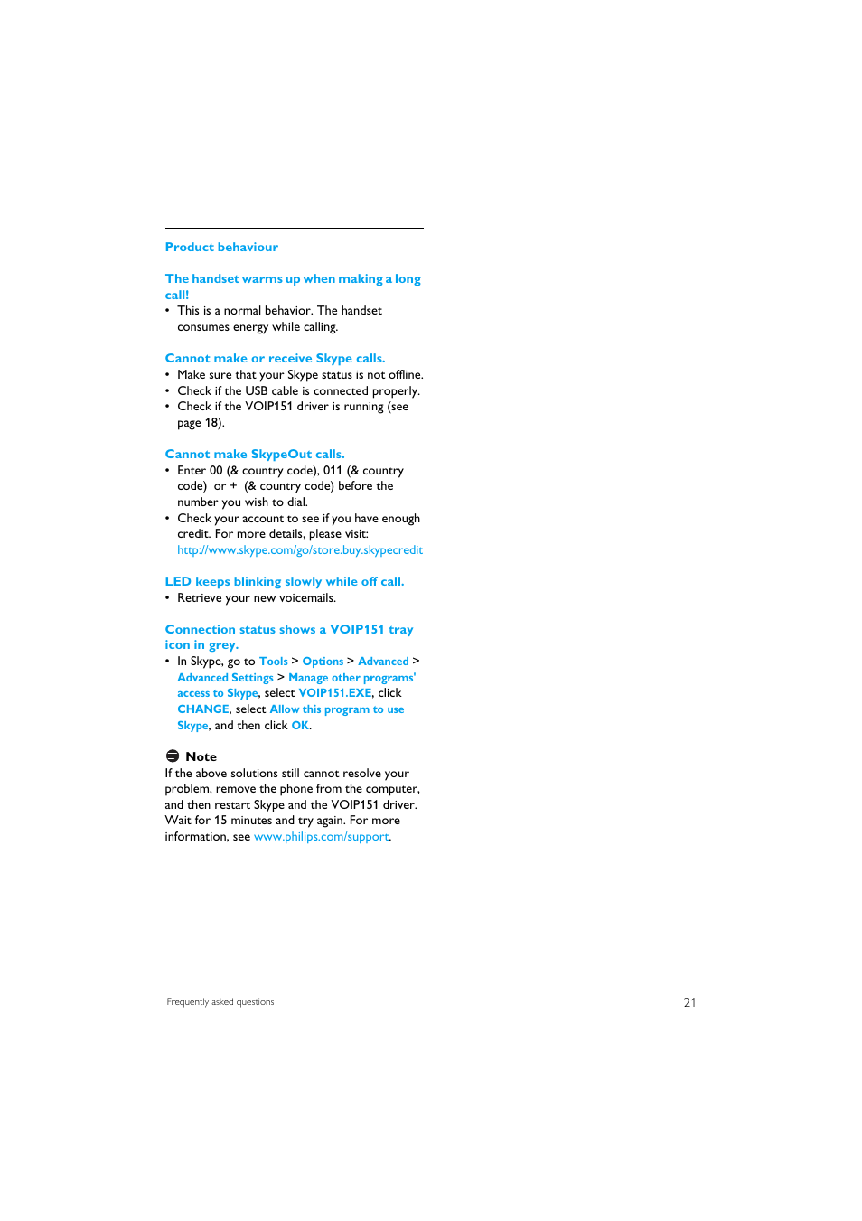 Philips VOIP151 User Manual | Page 23 / 26