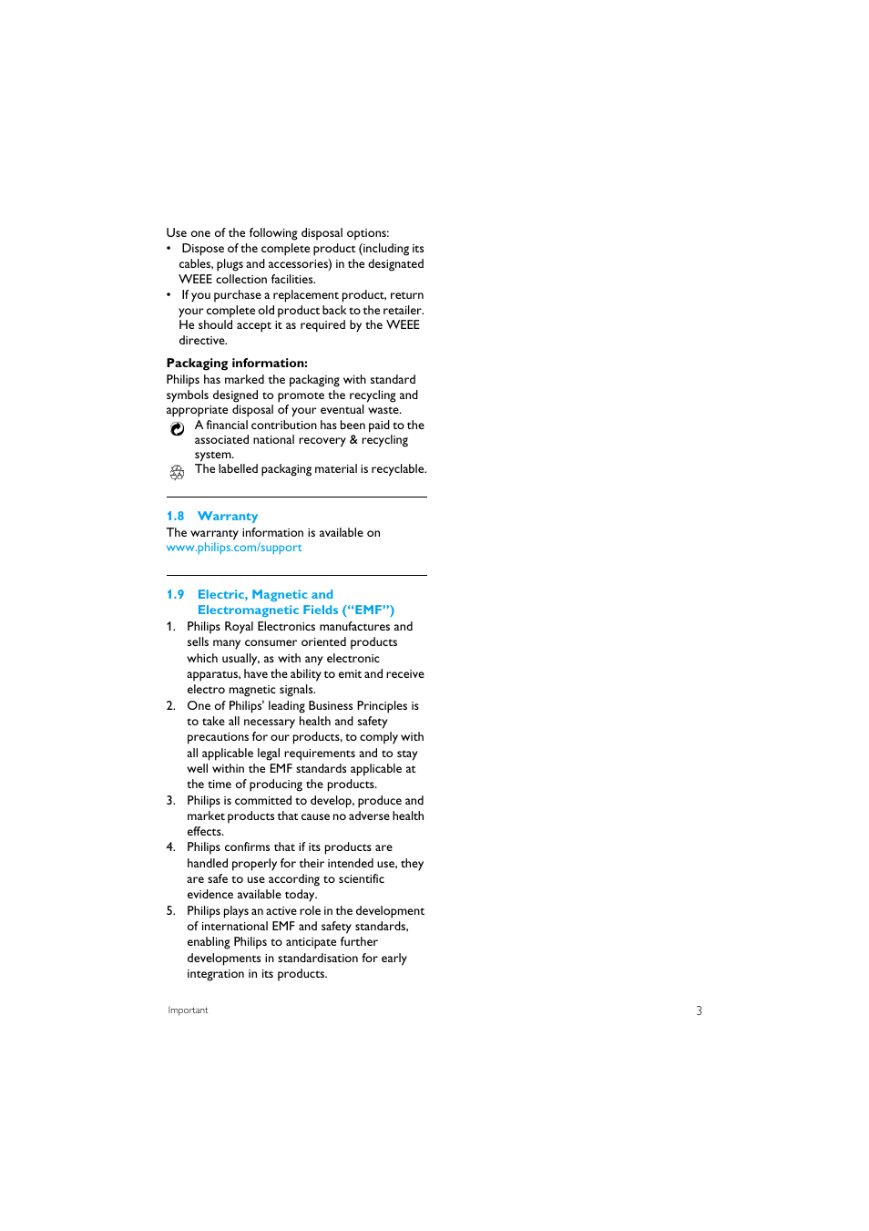 8 warranty | Philips VOIP151 User Manual | Page 5 / 26