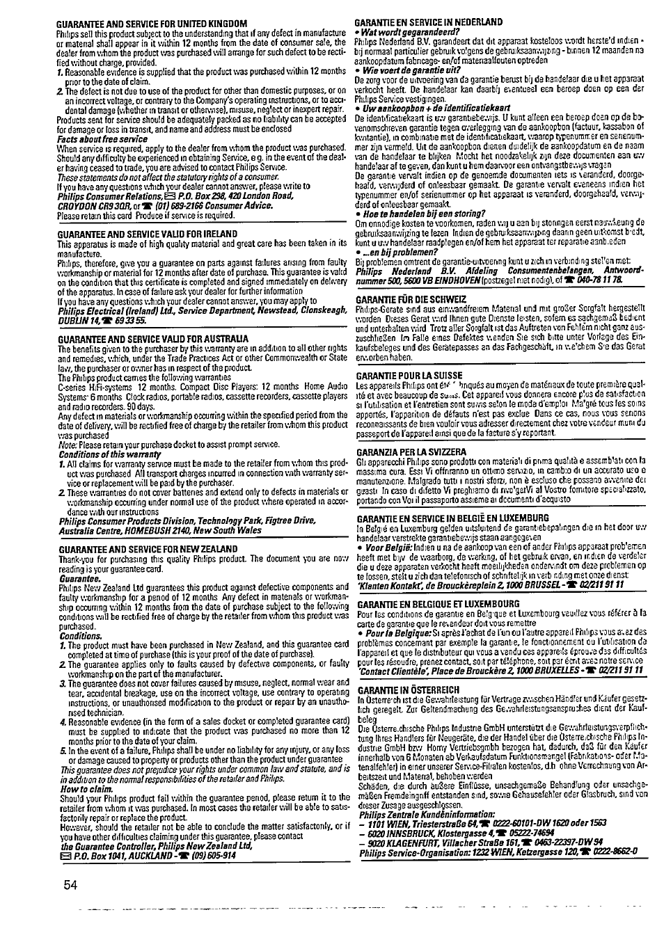 Philips AZ8404 User Manual | Page 12 / 14