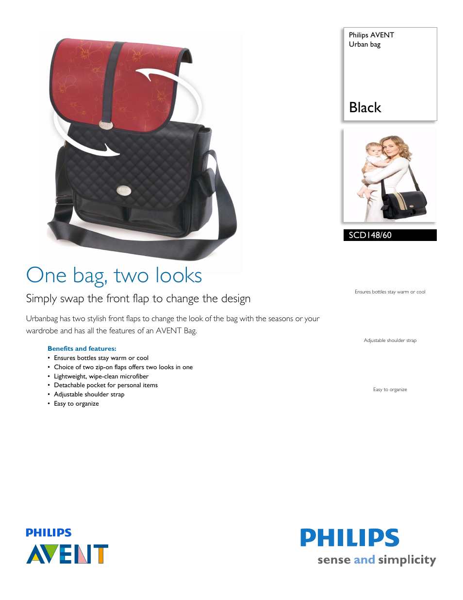 Philips Urban Bag SCD148/60 User Manual | 2 pages