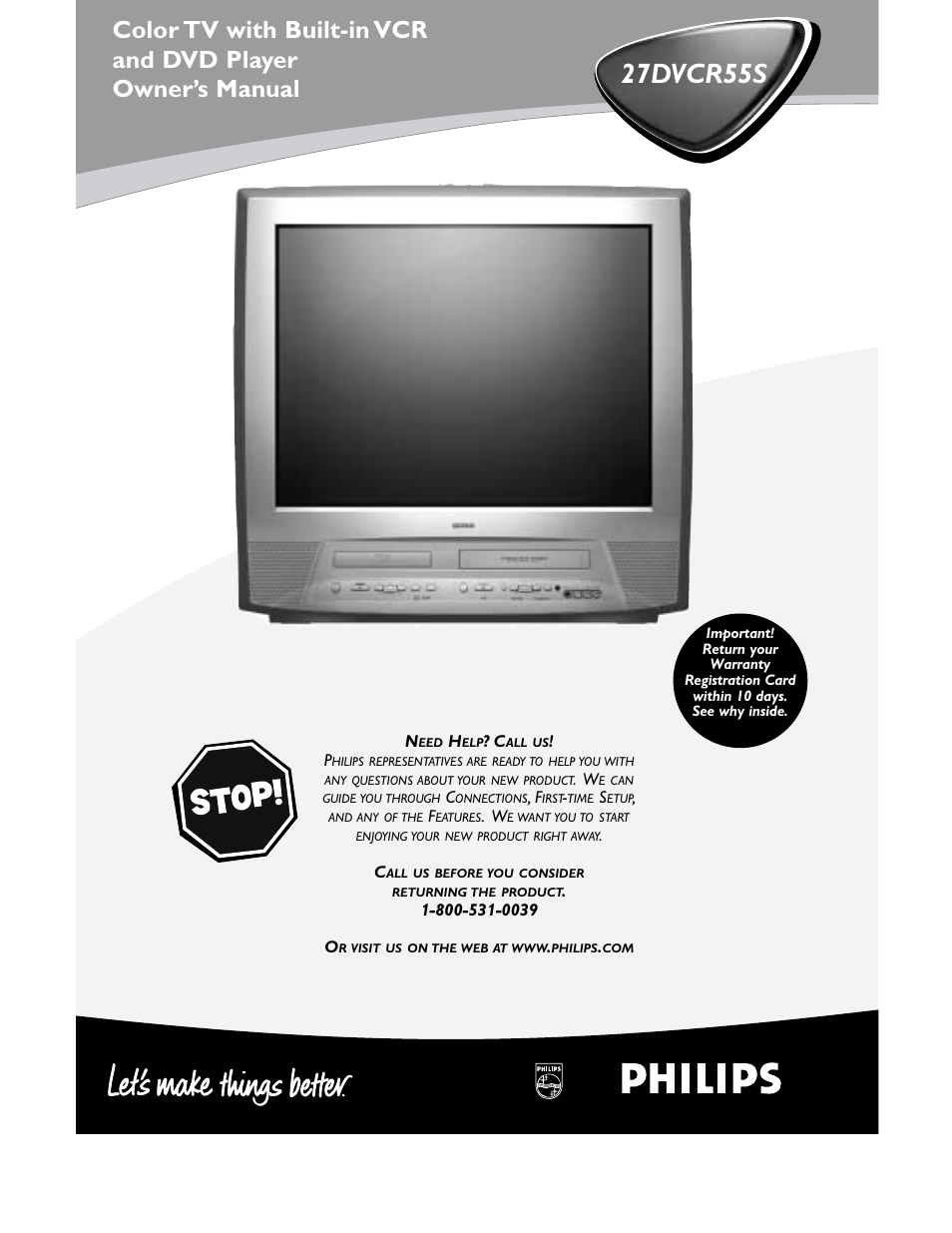 Philips 27DVCR55S User Manual | 80 pages