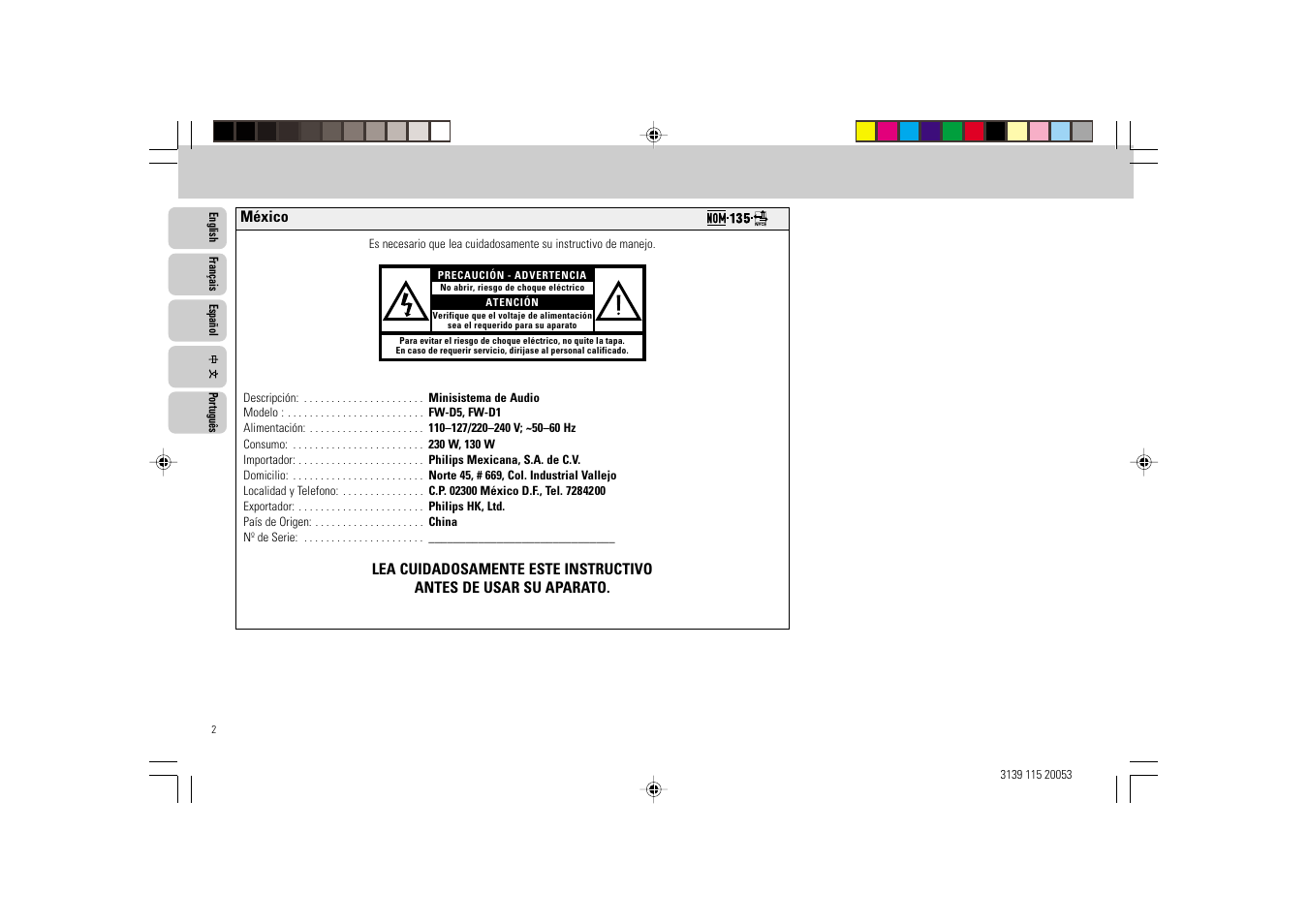 Philips FW-D1 User Manual | Page 2 / 41