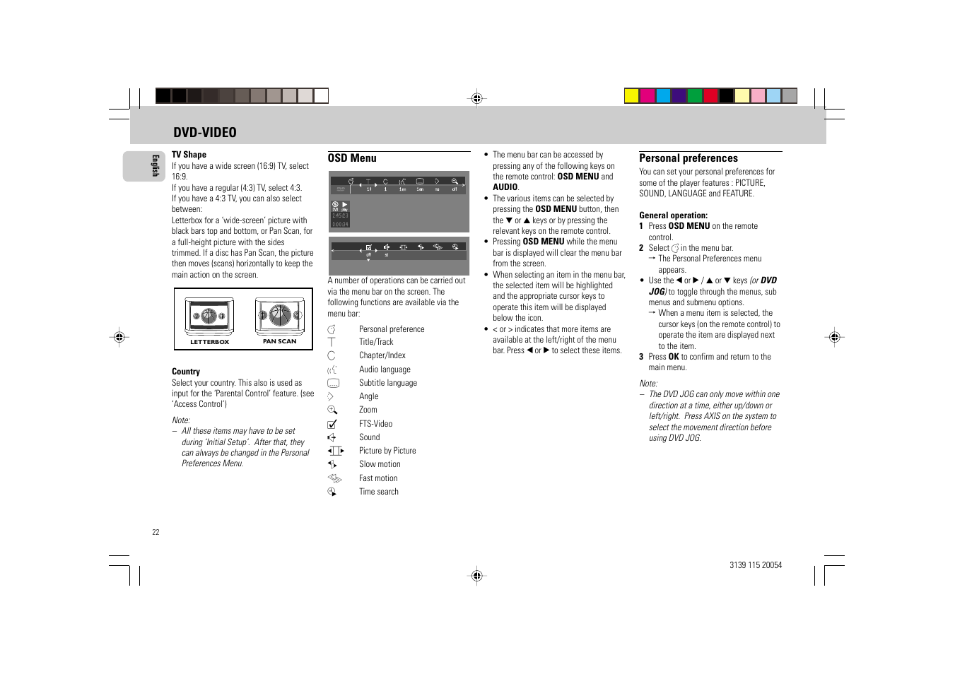 Dvd-video | Philips FW-D1 User Manual | Page 22 / 41