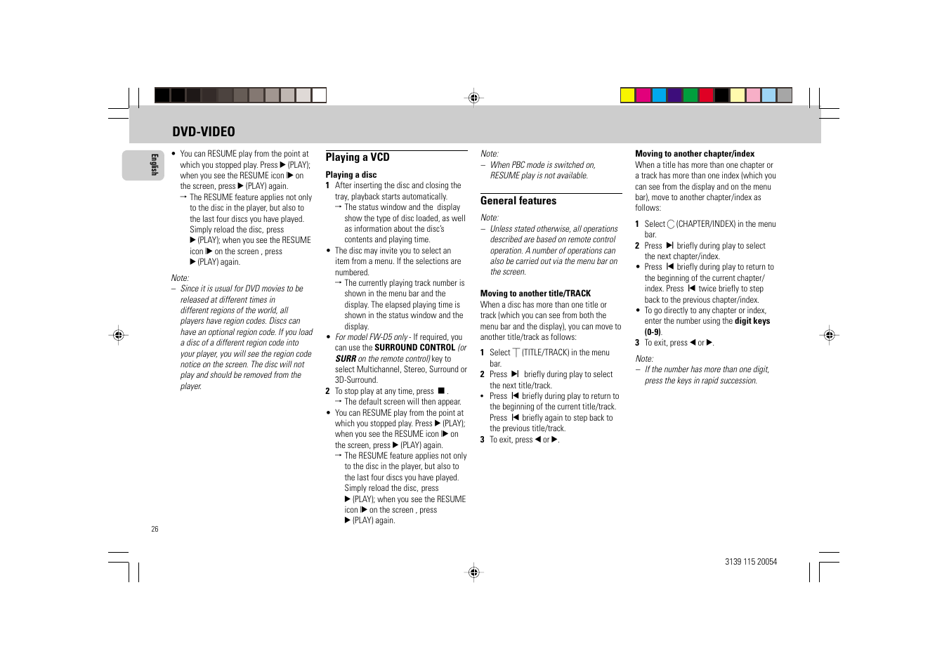 Dvd-video | Philips FW-D1 User Manual | Page 26 / 41