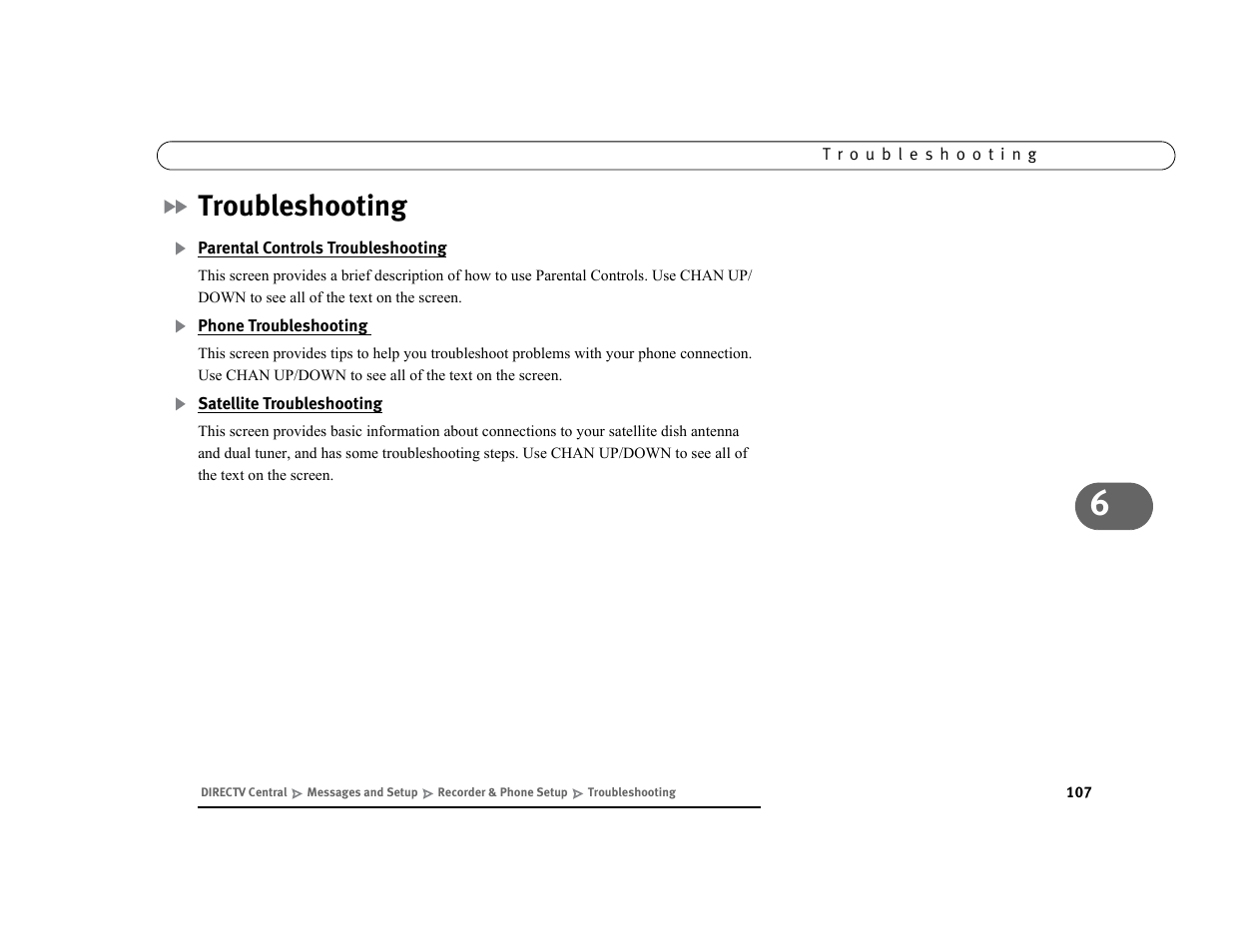 Troubleshooting | Philips DSR7000R/17 User Manual | Page 118 / 176