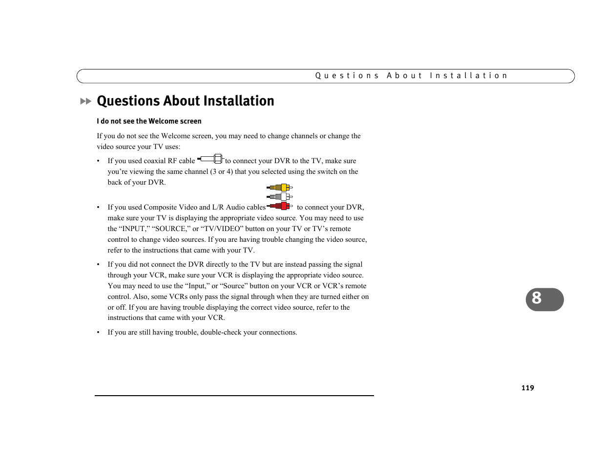 Questions about installation | Philips DSR7000R/17 User Manual | Page 130 / 176