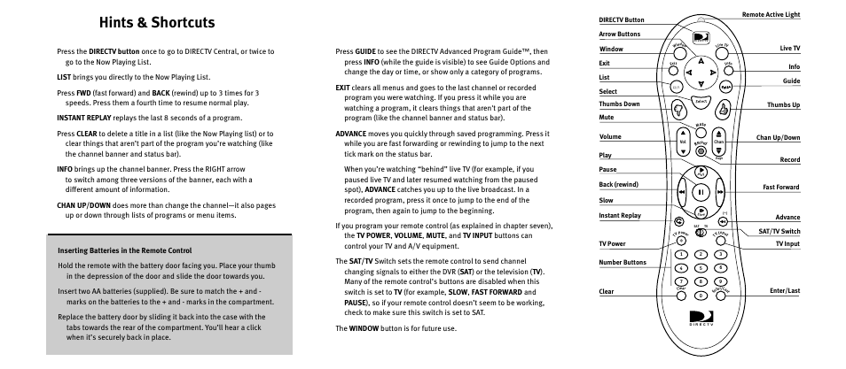 Hints & shortcuts | Philips DSR7000R/17 User Manual | Page 3 / 176