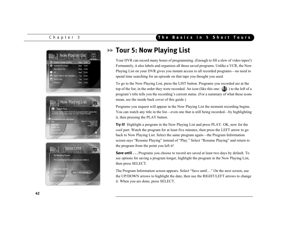 Tour 5: now playing list | Philips DSR7000R/17 User Manual | Page 53 / 176