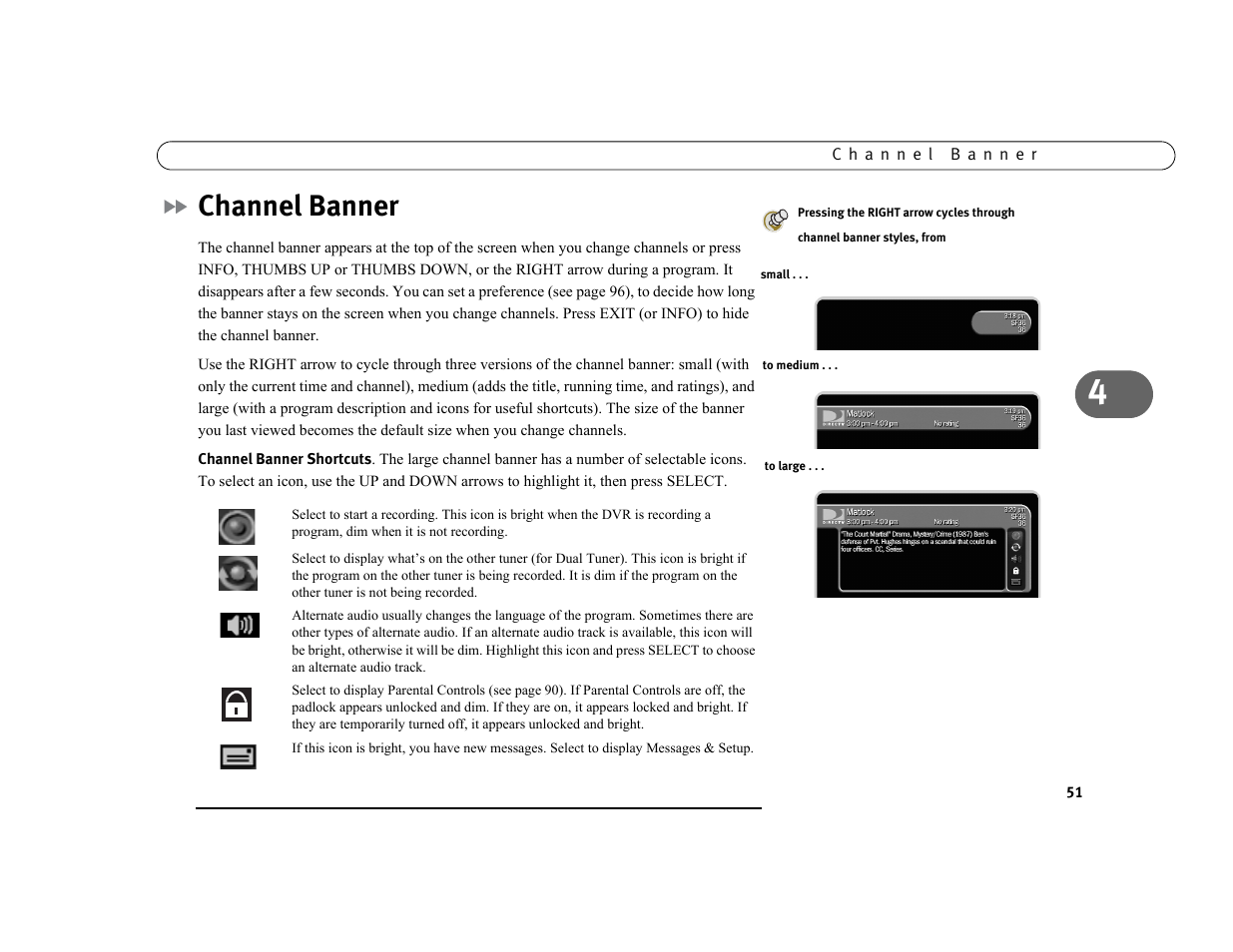 Channel banner | Philips DSR7000R/17 User Manual | Page 62 / 176