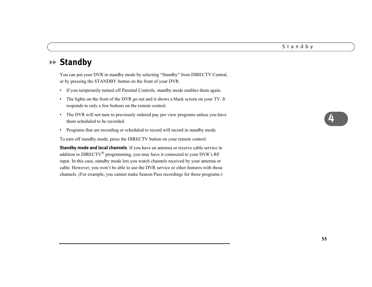 Standby | Philips DSR7000R/17 User Manual | Page 66 / 176