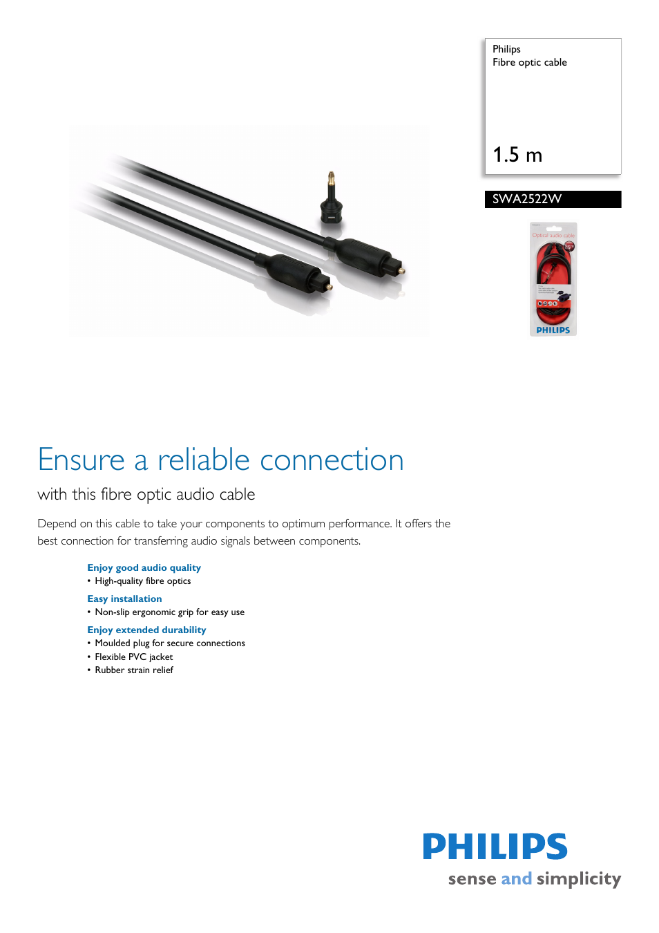 Philips SWA2522W User Manual | 2 pages