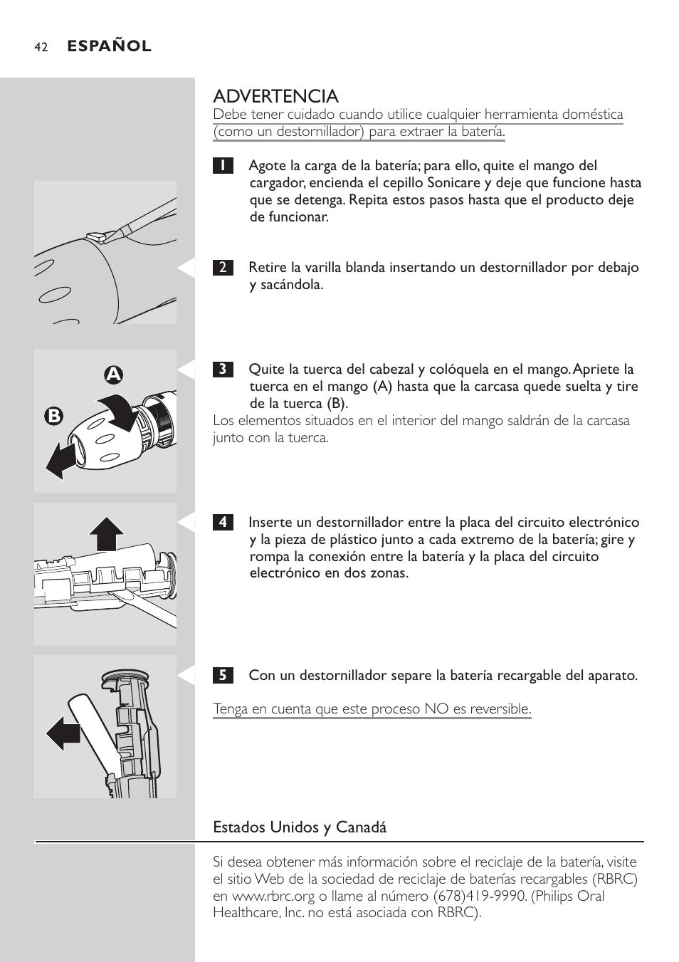 Philips Sonicare e7000 Series User Manual | Page 42 / 48