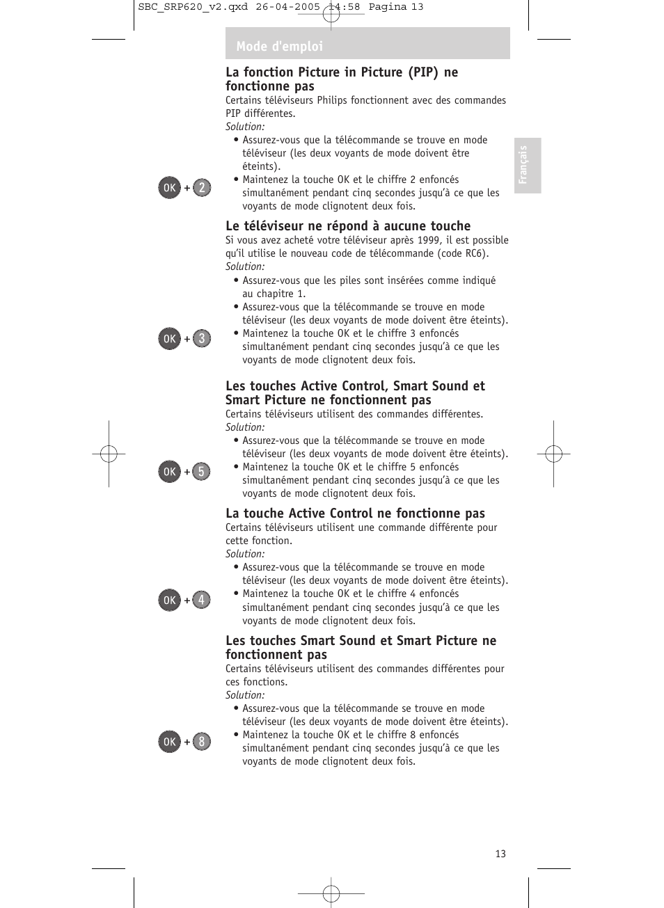 Philips SRP620 User Manual | Page 13 / 76