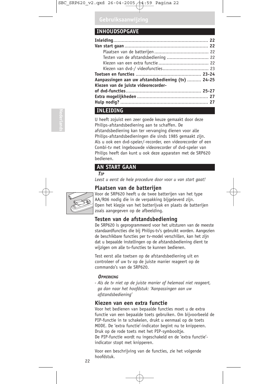 Philips SRP620 User Manual | Page 22 / 76