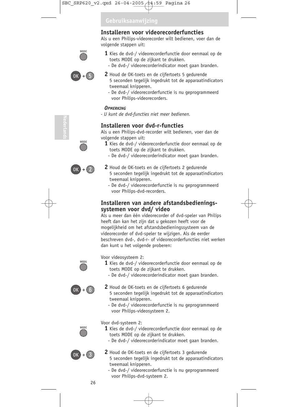 Philips SRP620 User Manual | Page 26 / 76