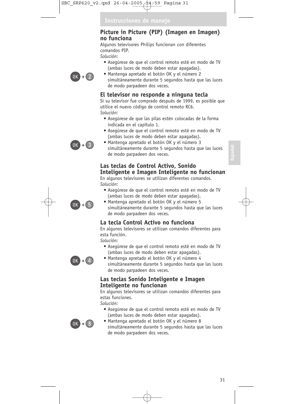 Philips SRP620 User Manual | Page 31 / 76