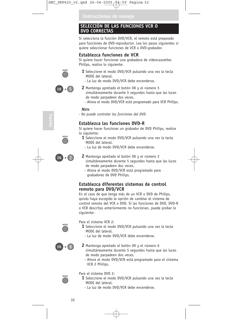 Philips SRP620 User Manual | Page 32 / 76