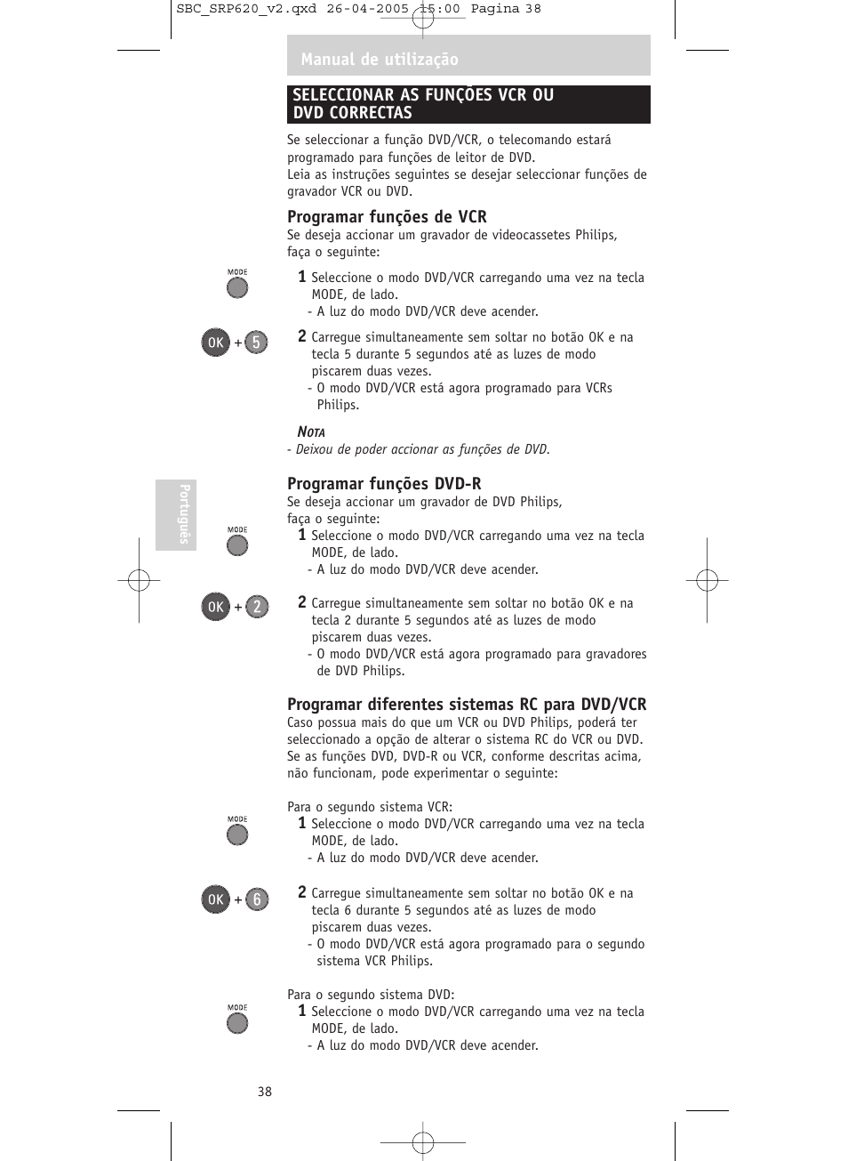 Philips SRP620 User Manual | Page 38 / 76