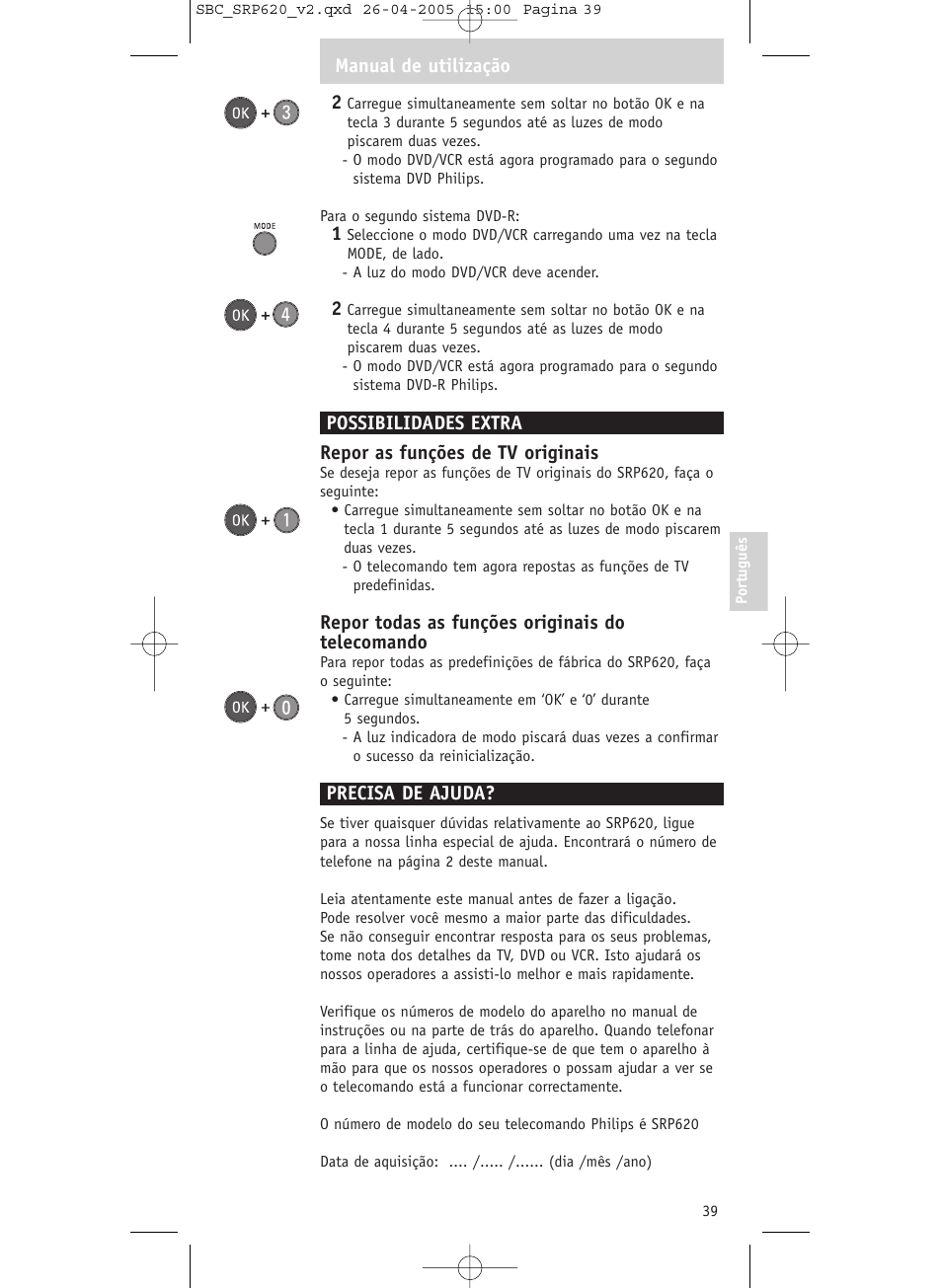 Philips SRP620 User Manual | Page 39 / 76