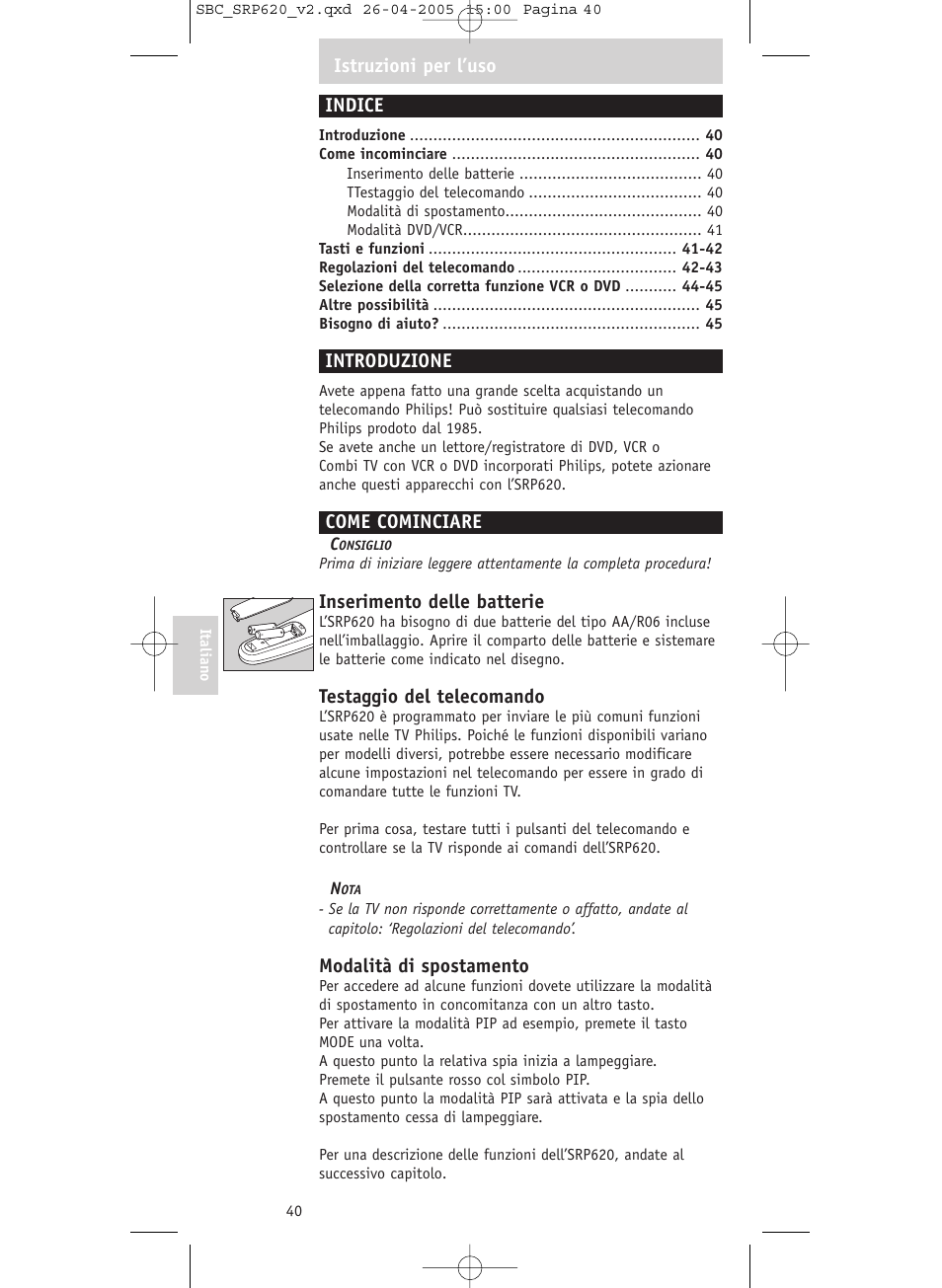 Philips SRP620 User Manual | Page 40 / 76