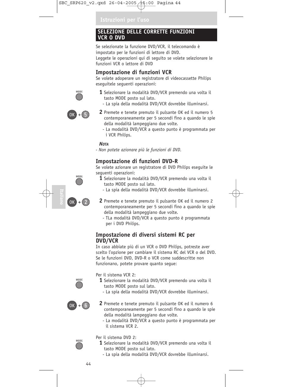 Philips SRP620 User Manual | Page 44 / 76