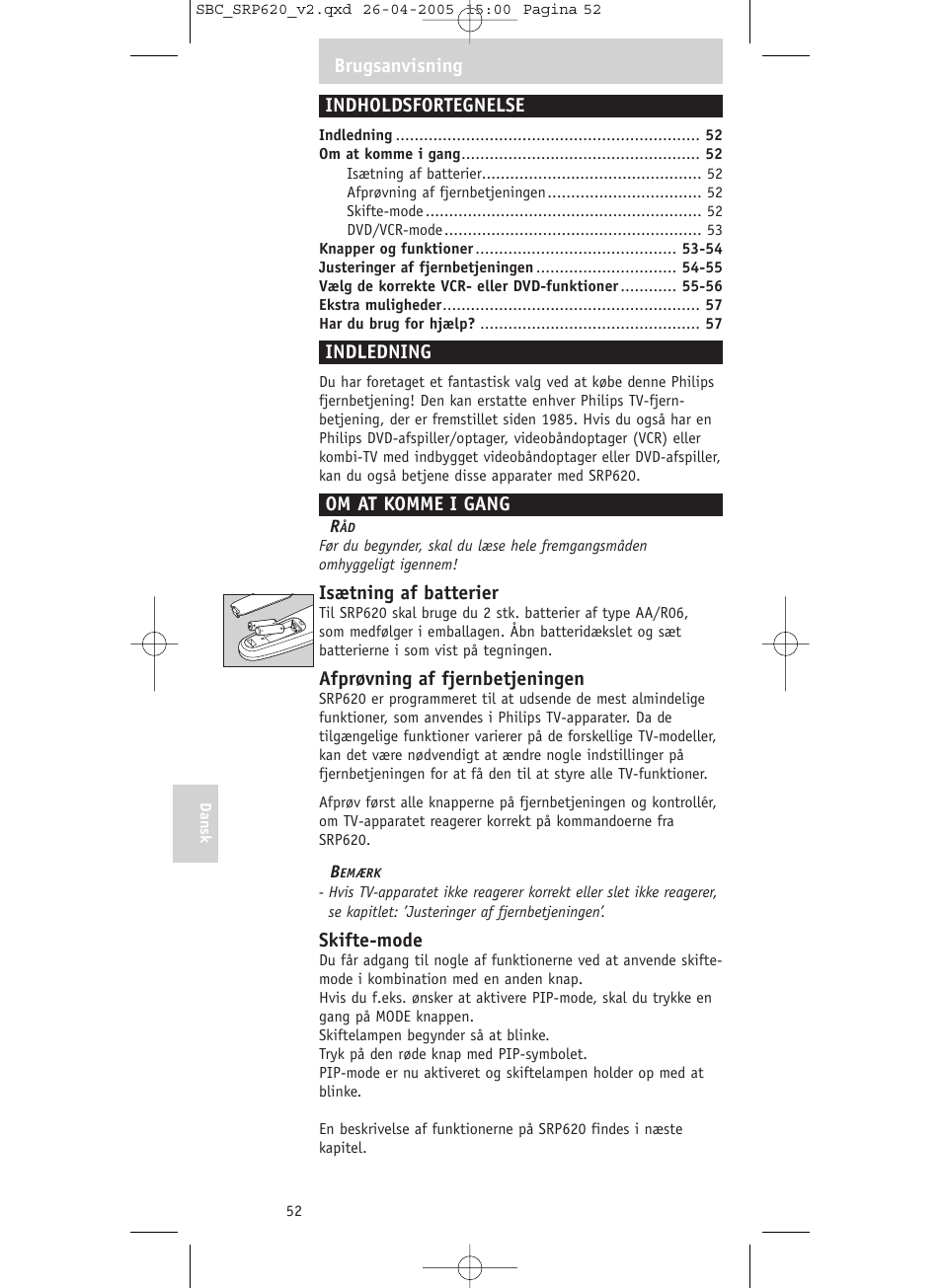 Philips SRP620 User Manual | Page 52 / 76