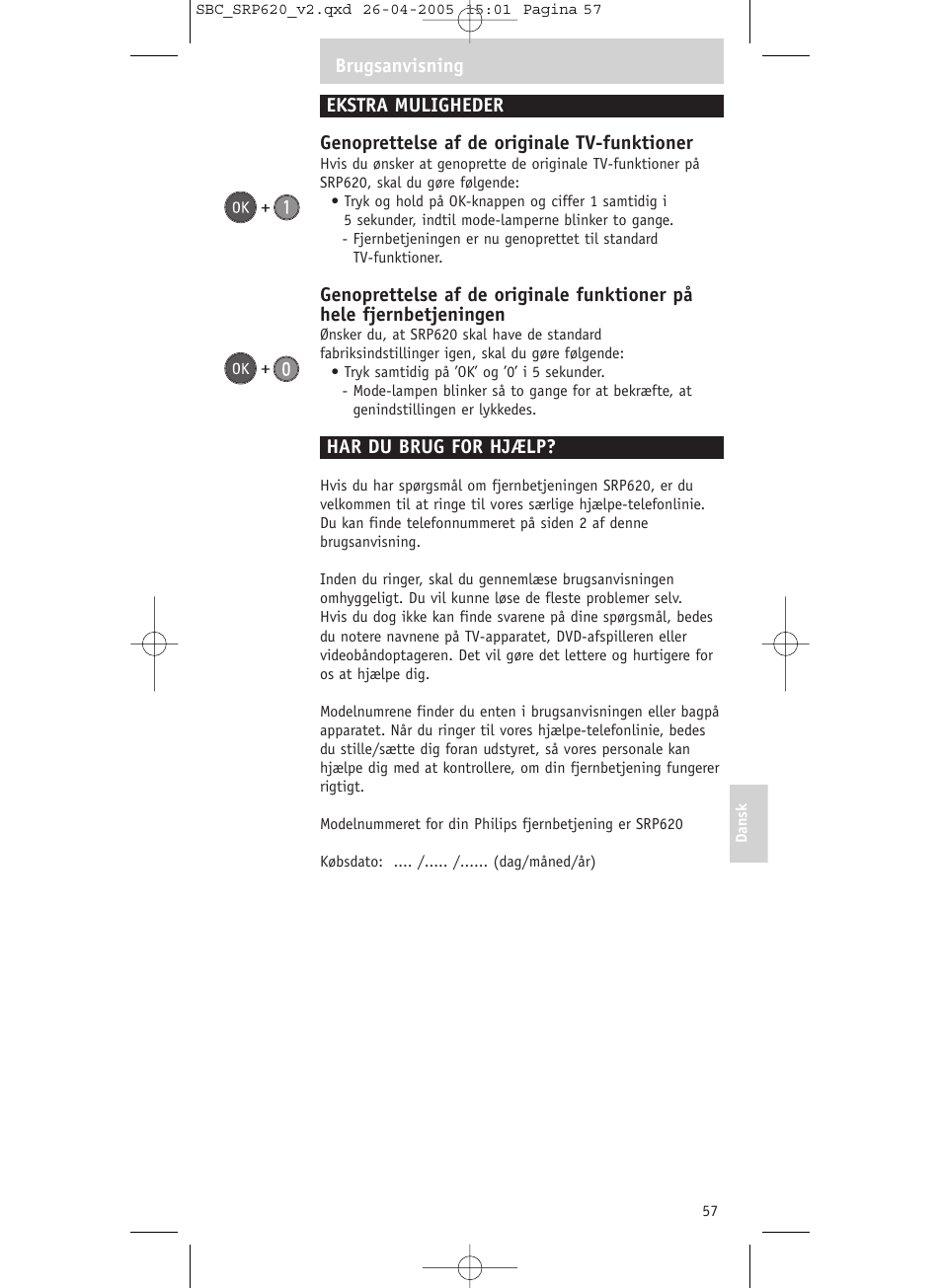Philips SRP620 User Manual | Page 57 / 76