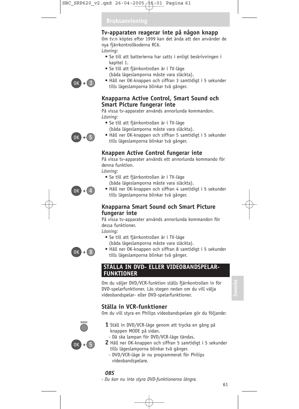 Philips SRP620 User Manual | Page 61 / 76