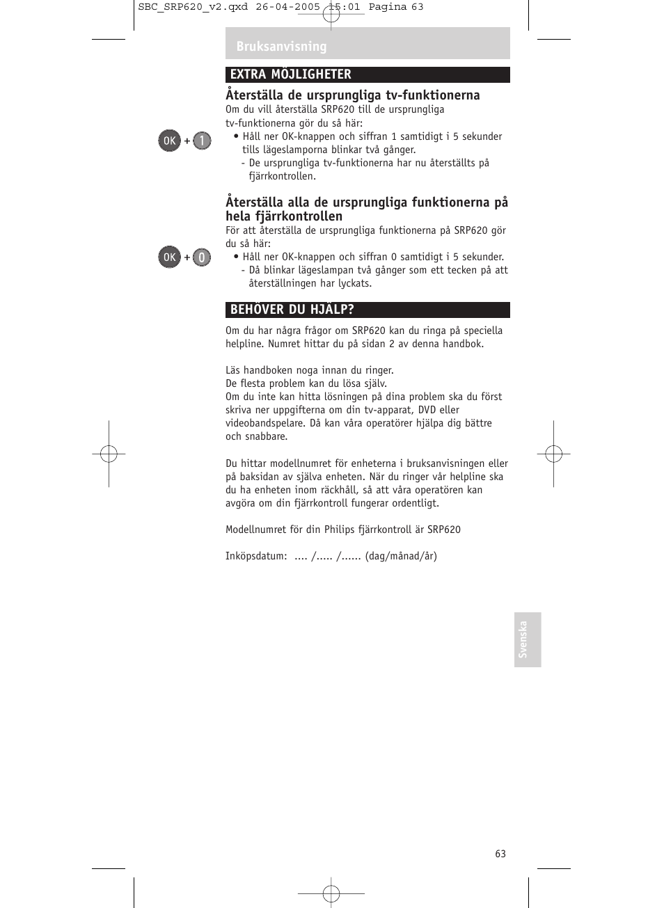 Philips SRP620 User Manual | Page 63 / 76