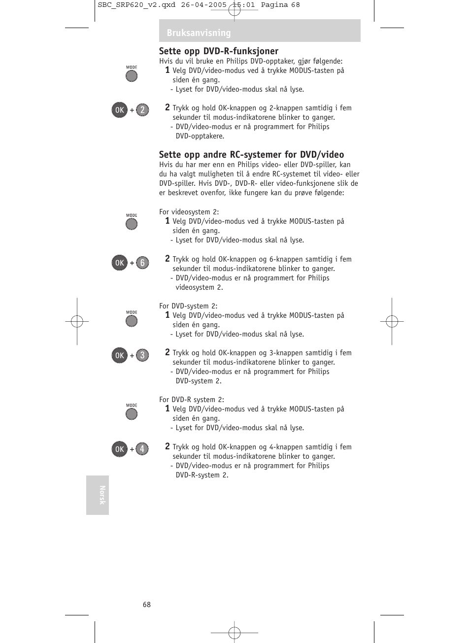 Philips SRP620 User Manual | Page 68 / 76