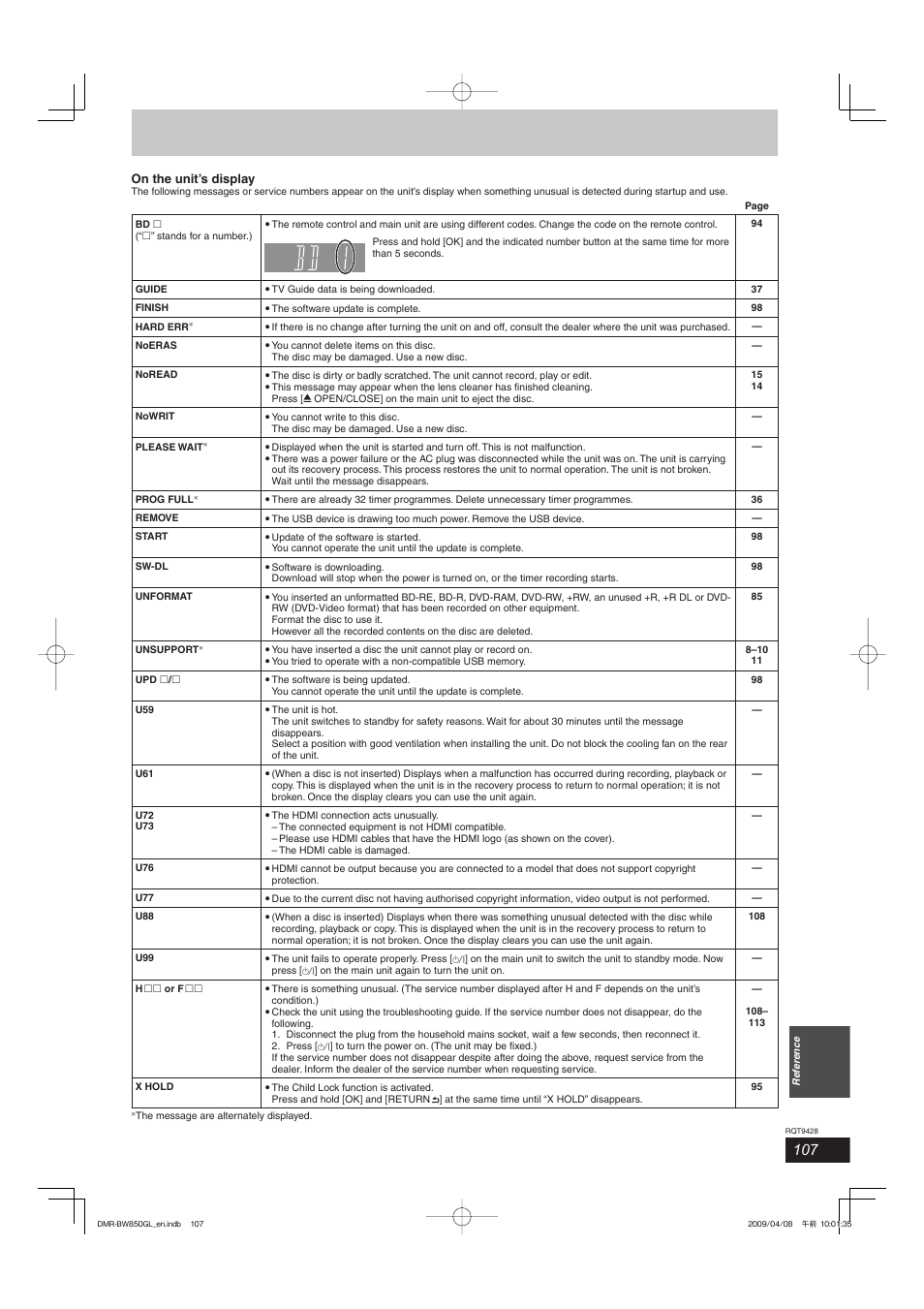 Philips DIGA DMR-BW750 User Manual | Page 107 / 124