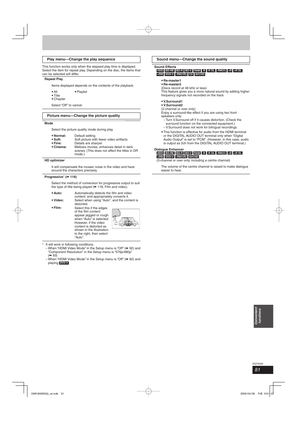 Philips DIGA DMR-BW750 User Manual | Page 81 / 124