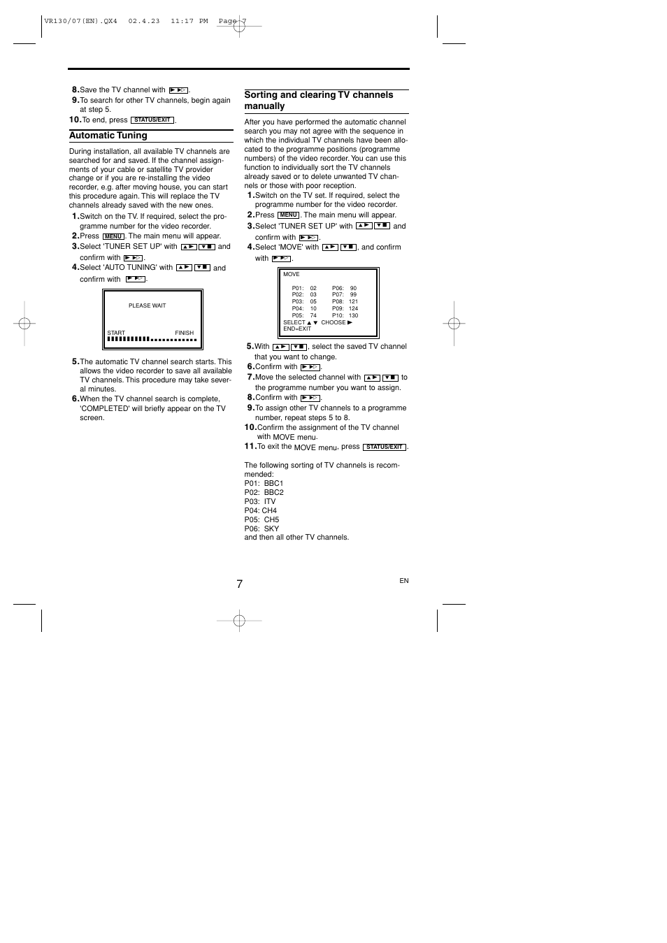 Philips VR130/07 User Manual | Page 7 / 16