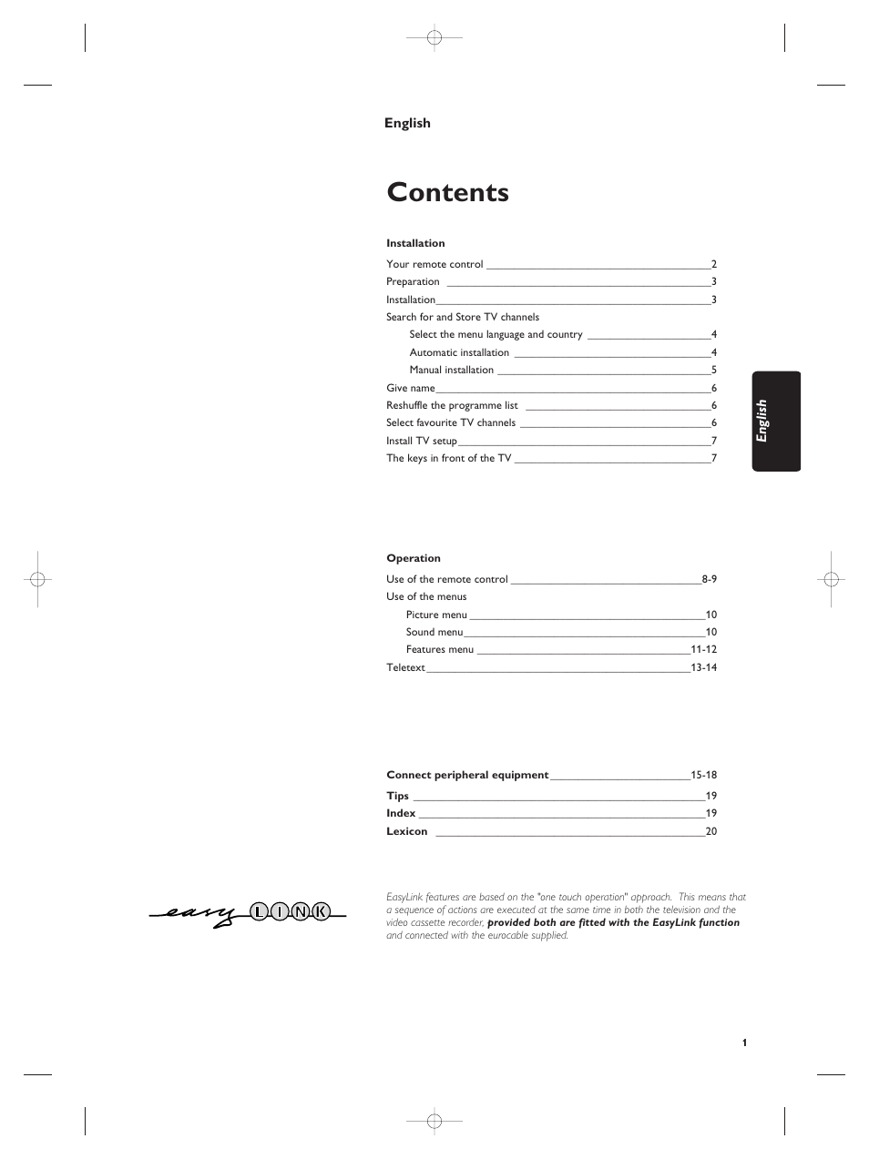 Philips TV Remote Control User Manual | 20 pages