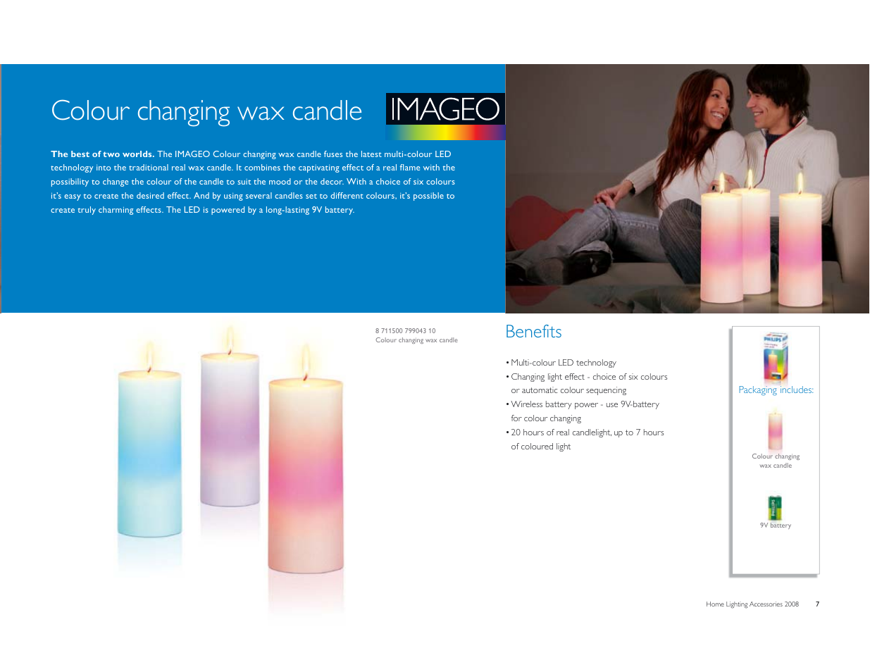 Philips IMAGEO Color Candle Lights User Manual | 1 page