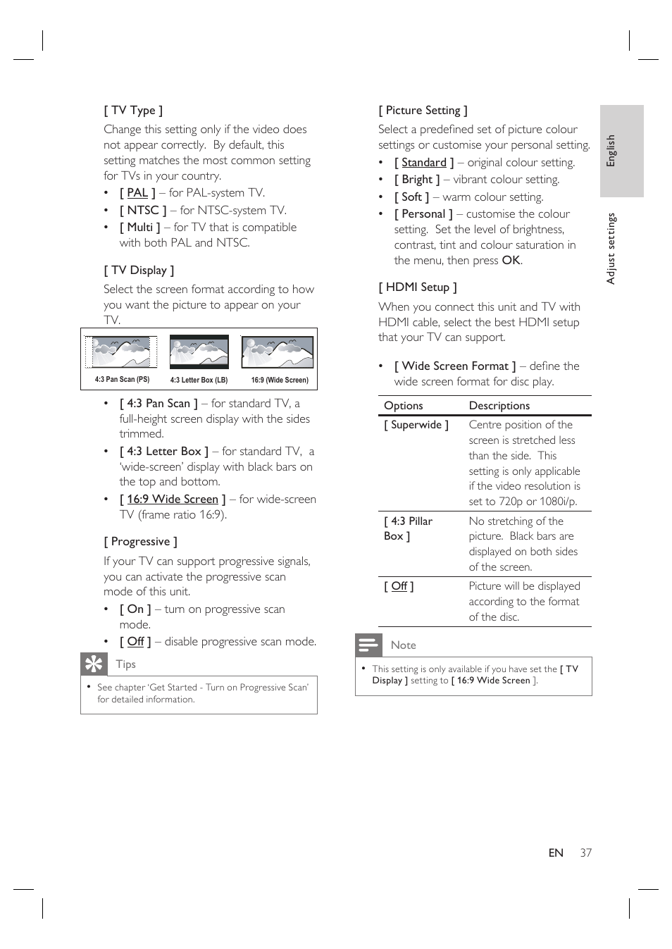 Philips HTS4600 User Manual | Page 37 / 46