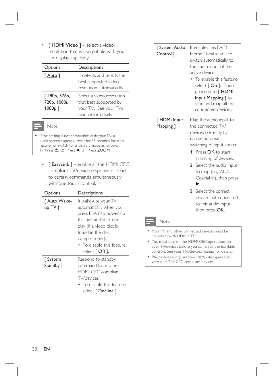 Philips HTS4600 User Manual | Page 38 / 46