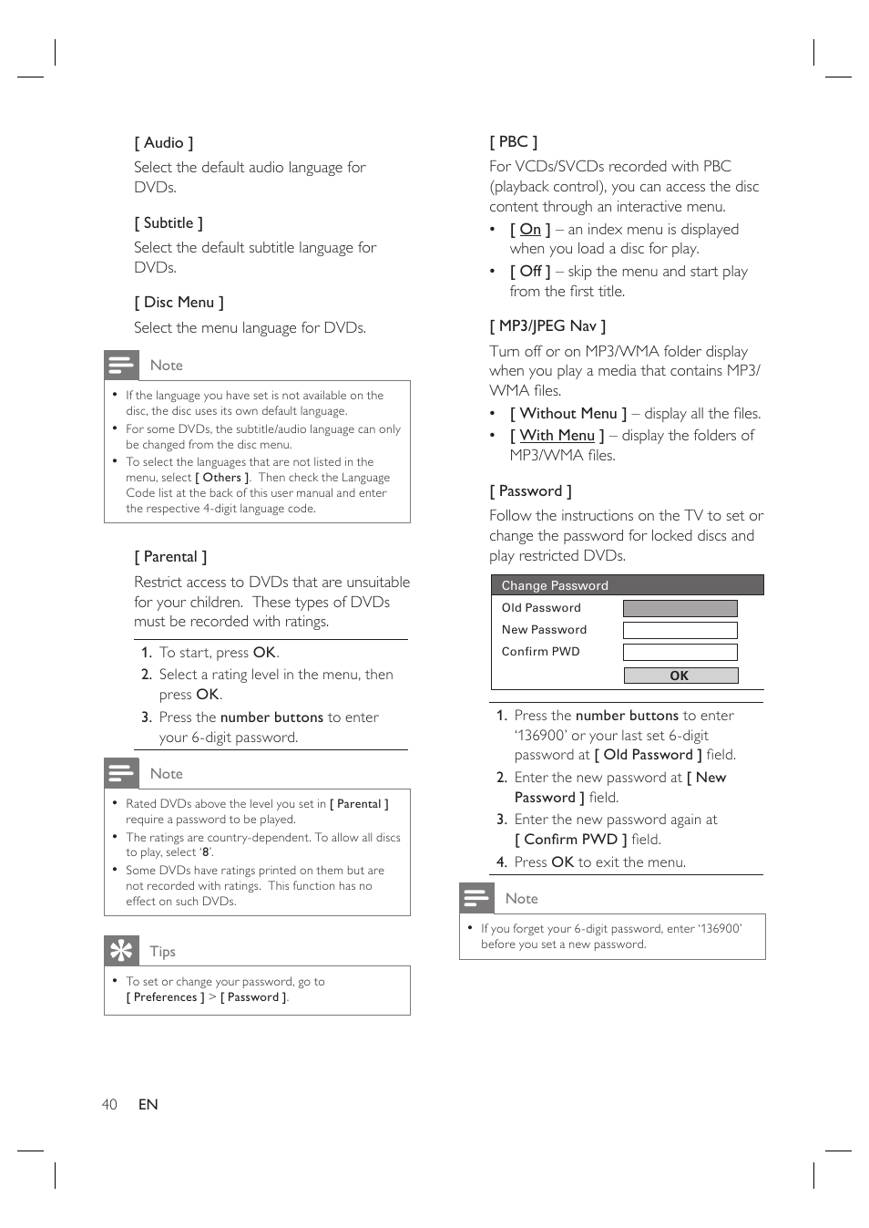 Philips HTS4600 User Manual | Page 40 / 46