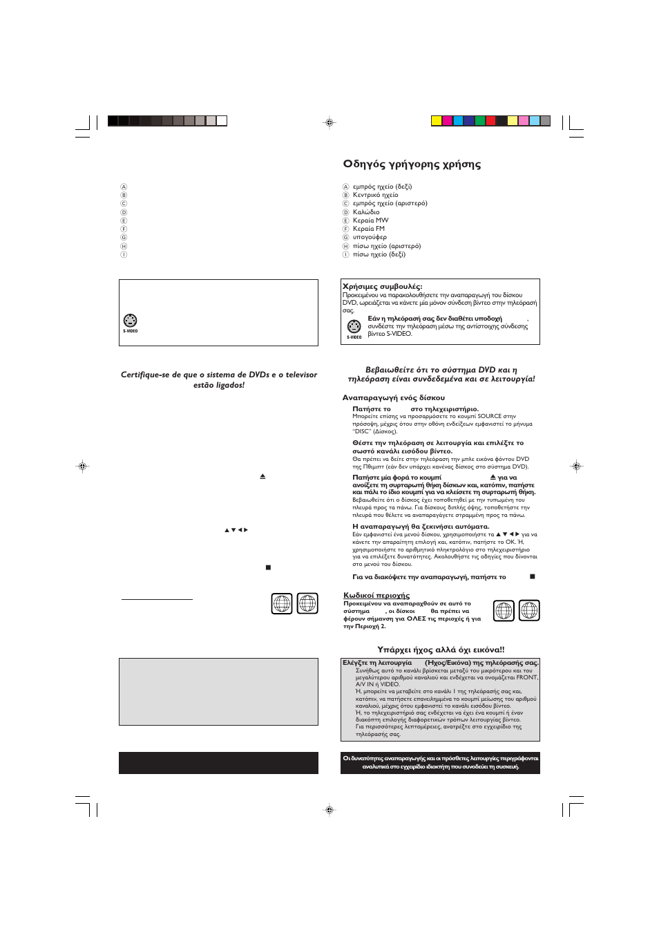 Guia de utilização répida, Tem som, mas não tem imagem | Philips 3600D User Manual | Page 12 / 49