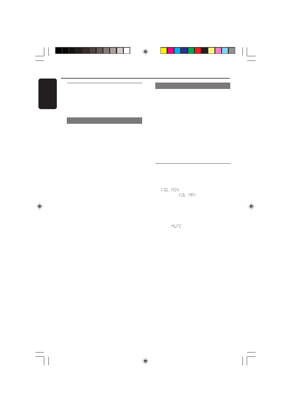 Comenzile de sunet si volum | Philips 3600D User Manual | Page 44 / 49