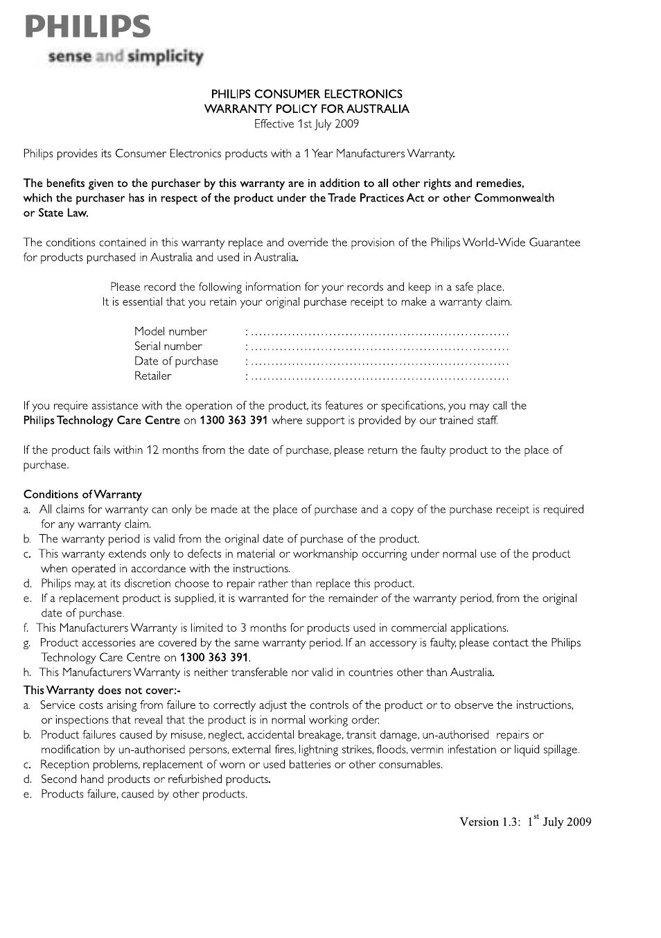 Philips AJ3121/79 User Manual | Page 10 / 12