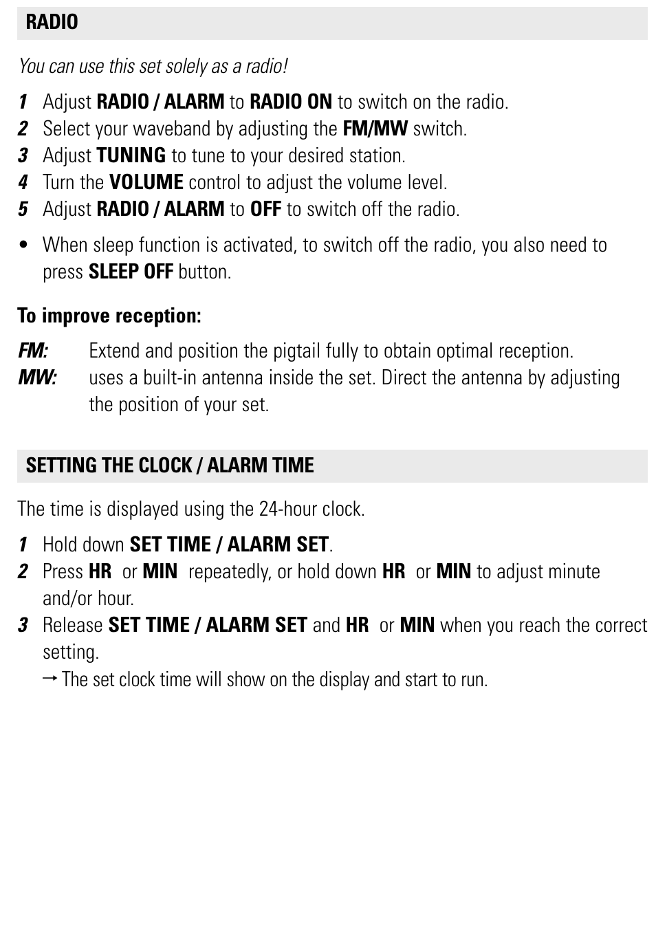 Philips AJ3121/79 User Manual | Page 5 / 12