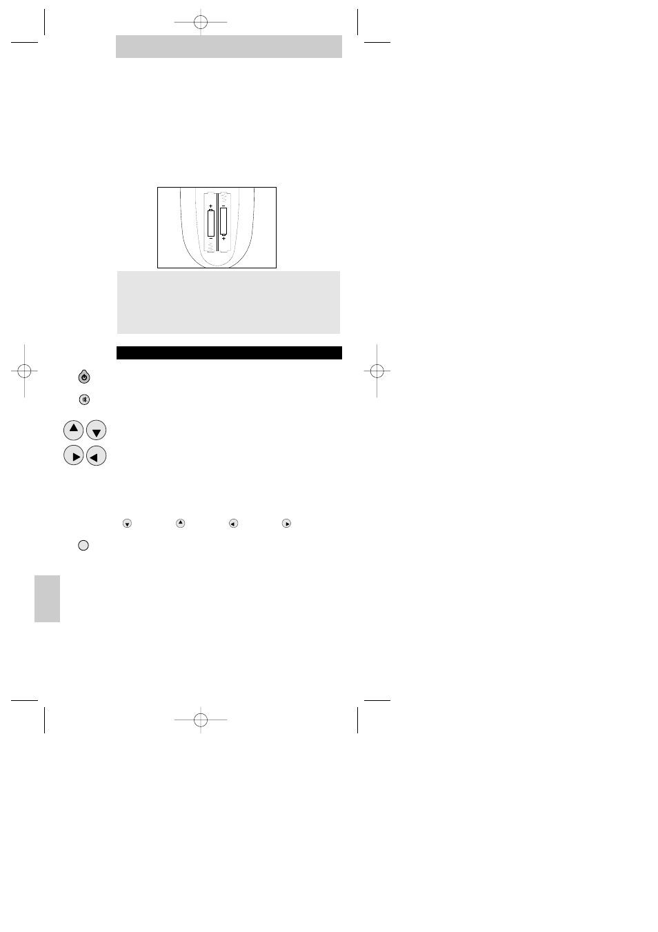 Installere batteriene, Taster og funksjoner, Bruksanvisning | Prog, Prog e | Philips RU130 User Manual | Page 64 / 74