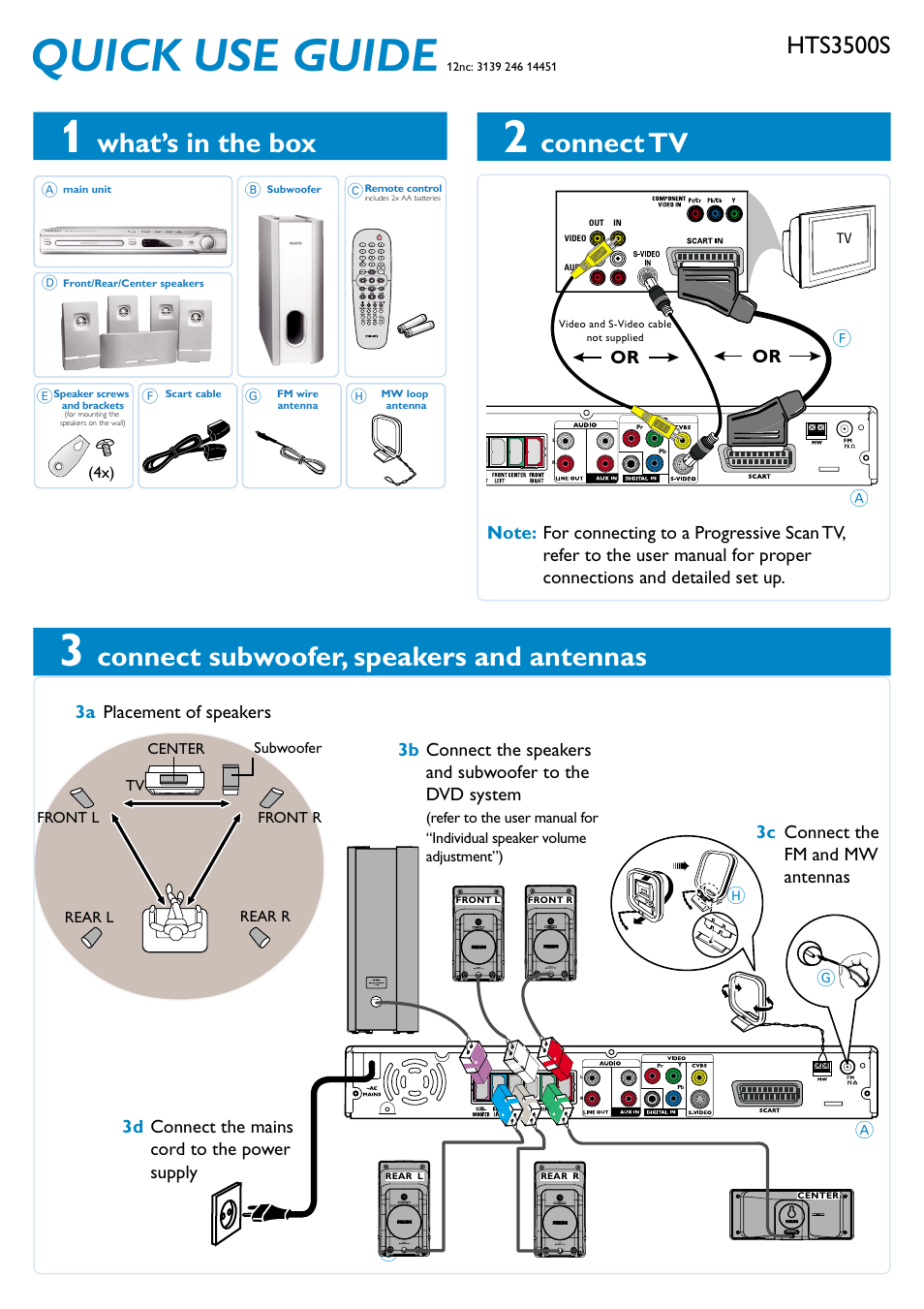 Philips HTS3500S User Manual | 9 pages