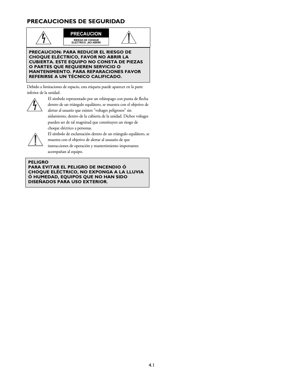 Precauciones de seguridad | Philips LTC 9405 User Manual | Page 21 / 40