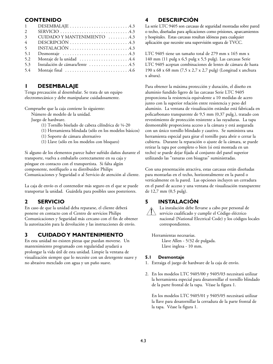 Philips LTC 9405 User Manual | Page 23 / 40