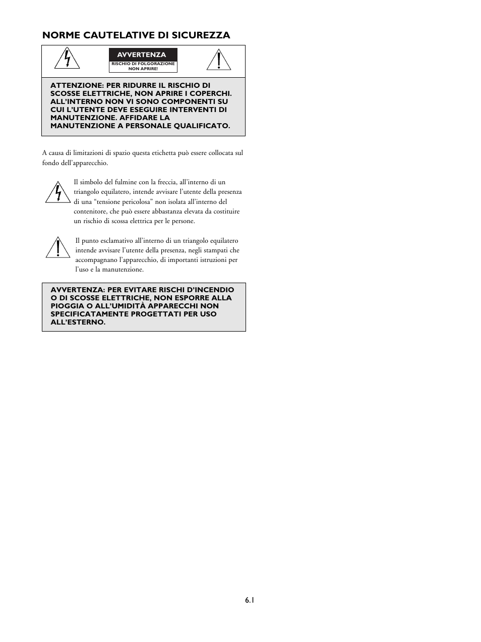 Norme cautelative di sicurezza | Philips LTC 9405 User Manual | Page 33 / 40
