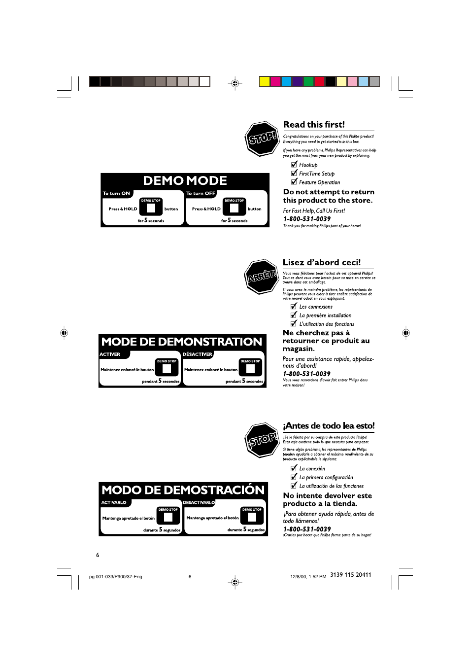 Philips FW-P900 User Manual | Page 6 / 33