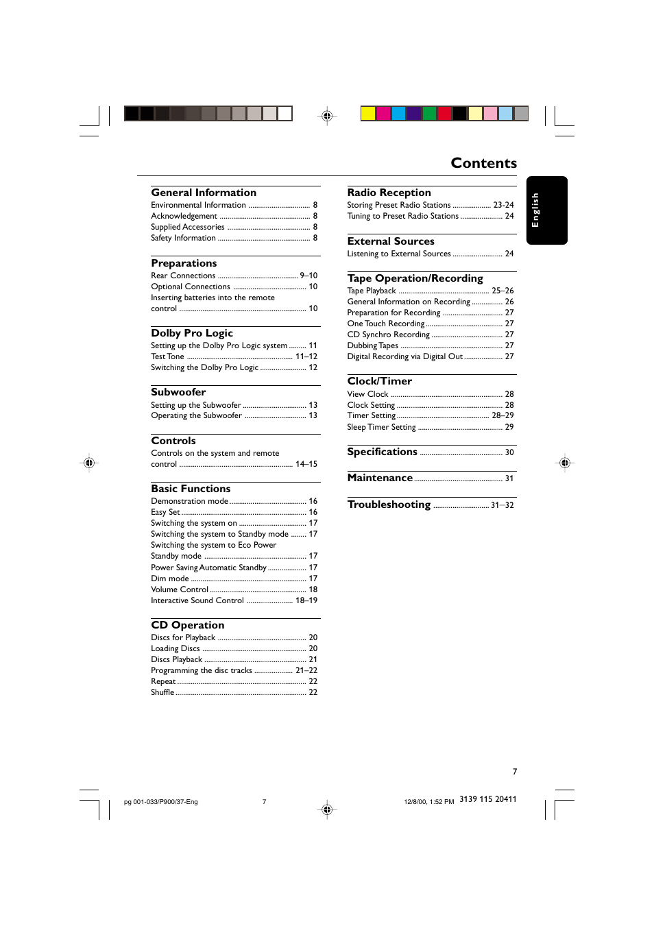 Philips FW-P900 User Manual | Page 7 / 33